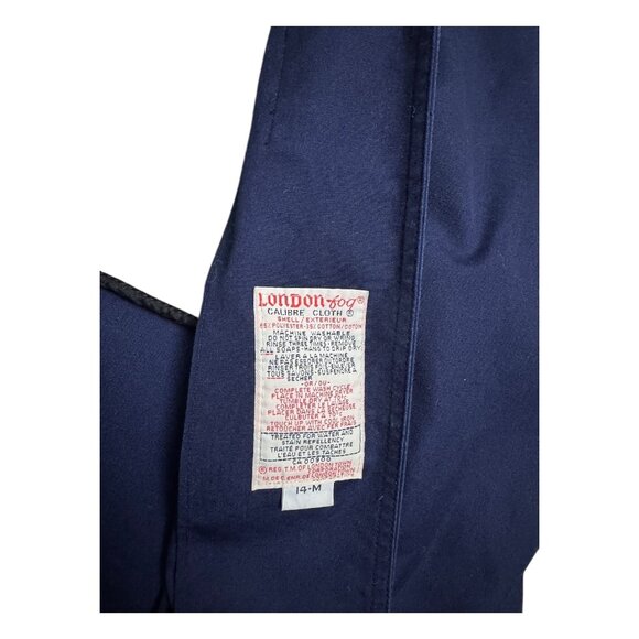 LONDON FOG Vintage Luxury Designer Blue Winter Business Trench Coat Womens 14 - Picture 8 of 9
